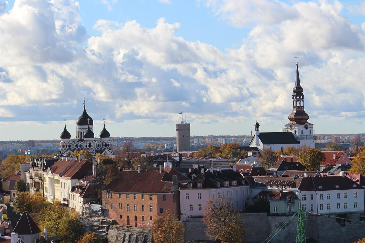 Spires and red roofs of Tallinn Old Town