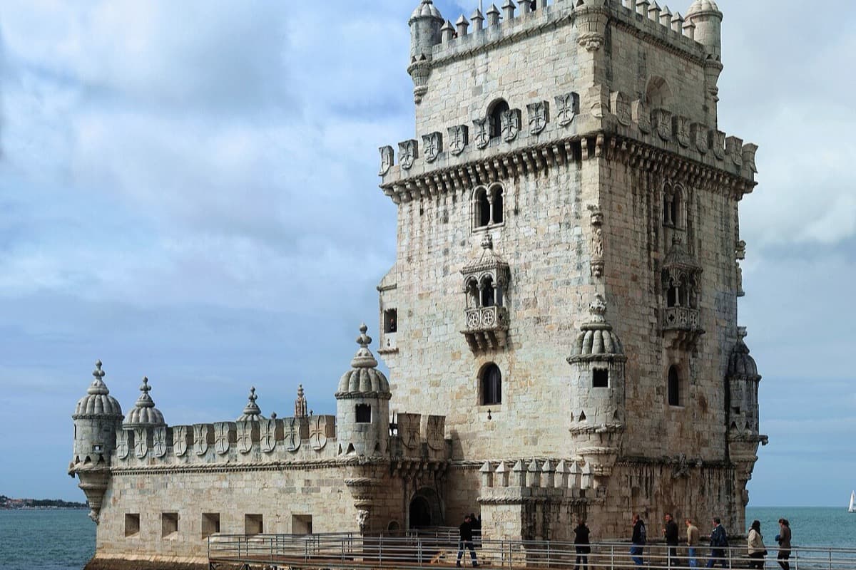 Belém Tower beside the Tagus River in Lisbon