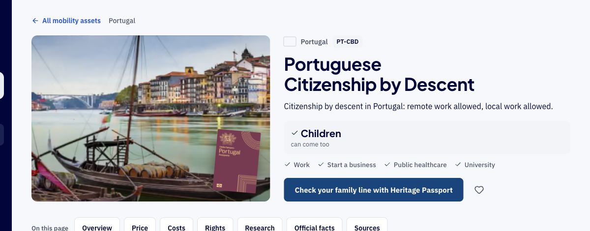 Current Portuguese citizenship option overview and qualification path